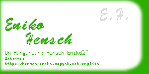 eniko hensch business card